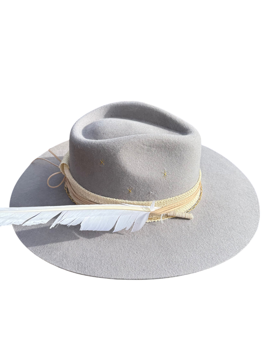 Fedora gris pluma
